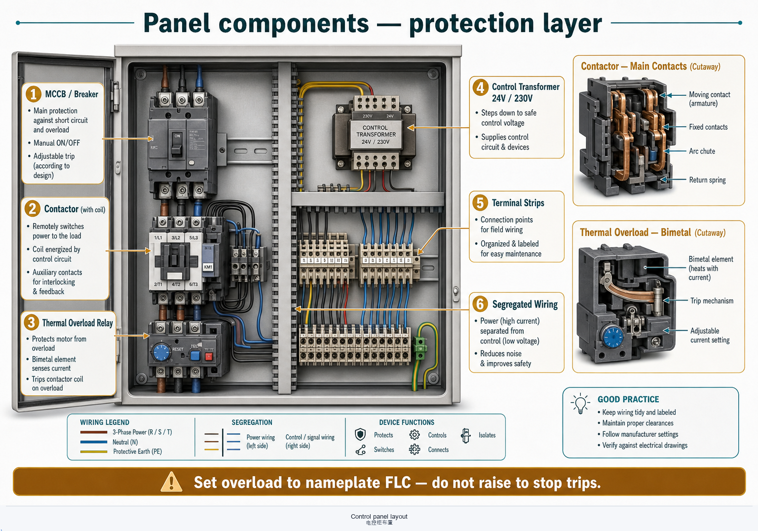 Electrical panel components