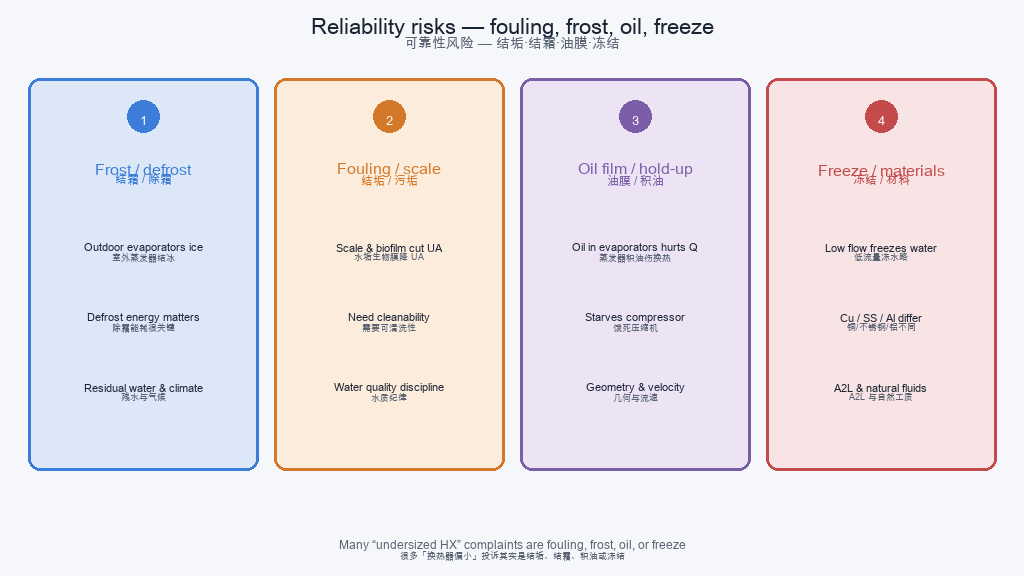 Heat exchanger reliability risks