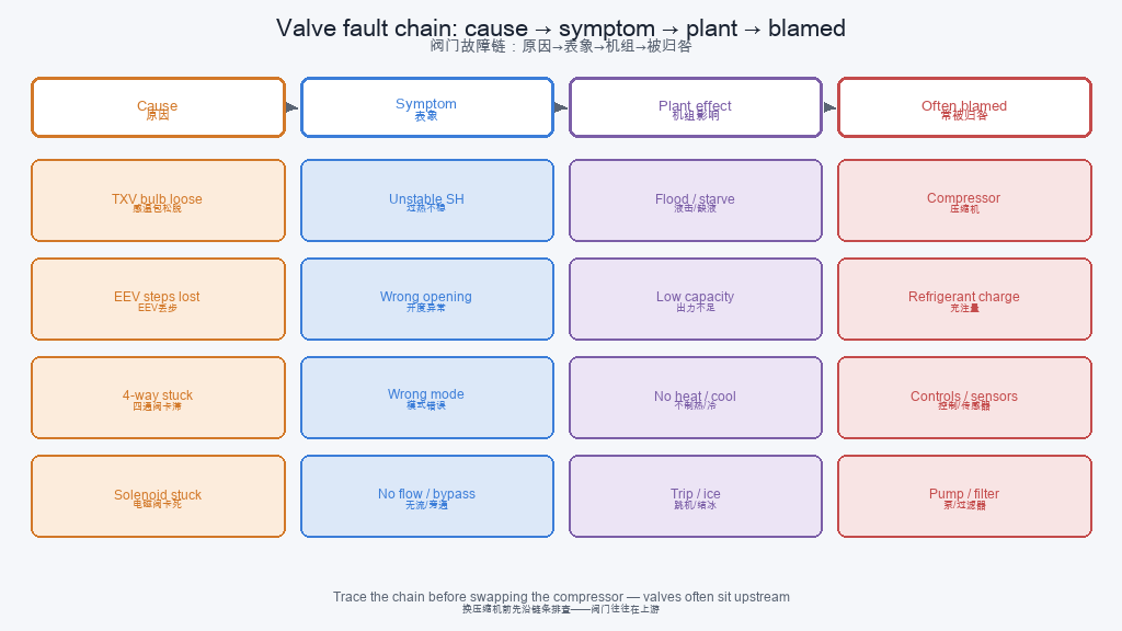 Valve fault chain