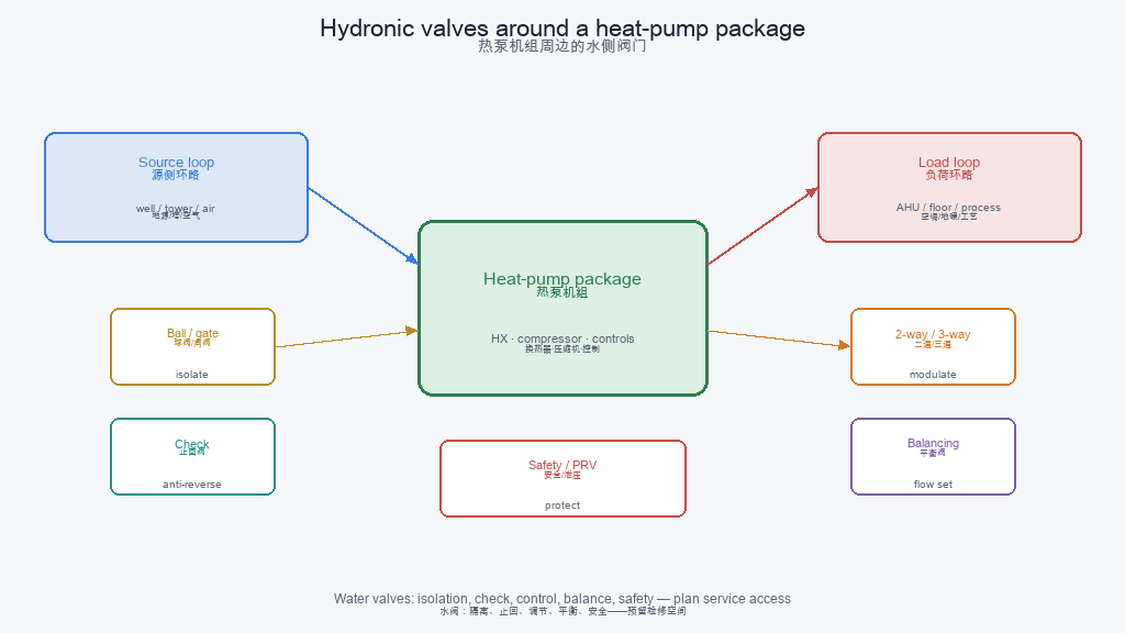 Water-side hydronic valves